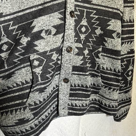 Aztec Style Button Down Sweater - Picture 2 of 4